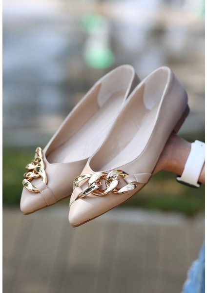 Nrtmsa Popi Nude Cilt Zincirli Babet Ayakkabı (Numara: 40) fiyatları