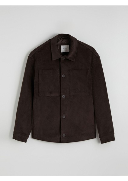 Yeni Sezon Regular Fit Uzun Kollu Kadife Erkek Gömlek Ceket