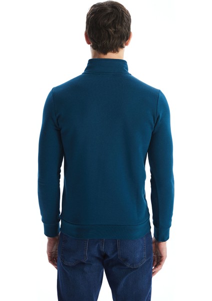 Yeni Sezon Dik Yaka Uzun Kollu Baskılı Erkek Kalın Sweatshirt fırsatları