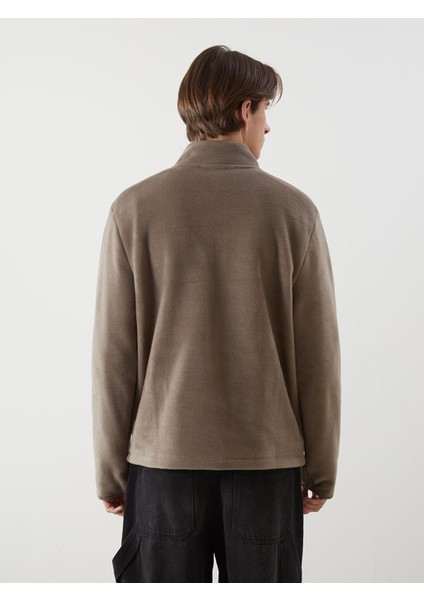 Yeni Sezon Dik Yaka Uzun Kollu Polar Erkek Sweatshirt fırsatları