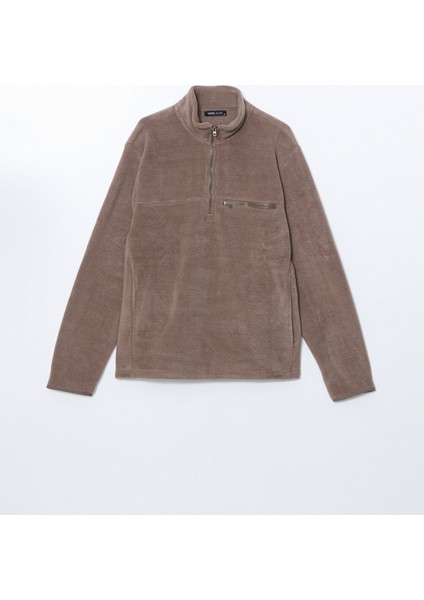 Yeni Sezon Dik Yaka Uzun Kollu Polar Erkek Sweatshirt indirimleri