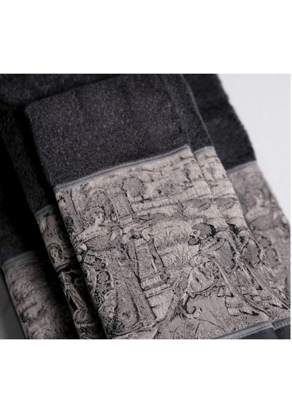 Goblen Koleksiyonu Micro Bambu, Antrasit Renk, Özel Paketli Havlu Seti indirimleri