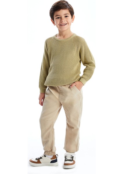 Yeni Sezon Beli Lastikli Basic Erkek Çocuk Jogger Pantolon