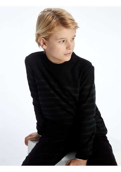 Yeni Sezon Bisiklet Yaka Çizgili Uzun Kollu Erkek Çocuk Triko Kazak fiyatları