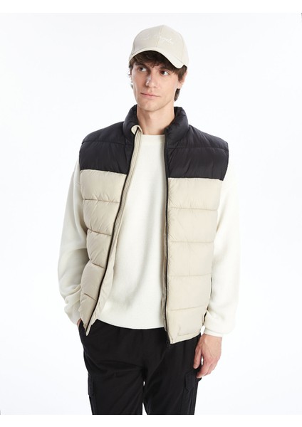 Yeni Sezon Standart Kalıp Dik Yaka Erkek Şişme Yelek