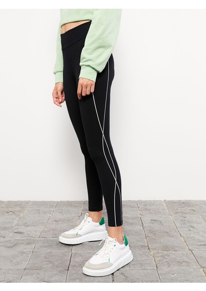 Yeni Sezon Beli Lastikli Düz Pamuklu Kadın Tayt modelleri