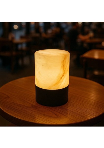 Daka Şarjlı Mermer Masalambası Kahve 3 Kademe On-Off