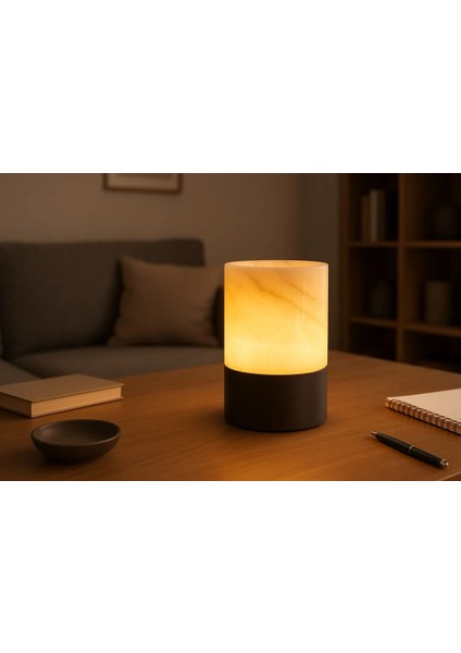 Daka Şarjlı Mermer Masalambası Kahve 3 Kademe On-Off modelleri