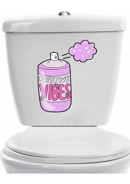 Pozitif Vibes | Klozet Kapağı Banyo Wc Sticker 23X28 cm