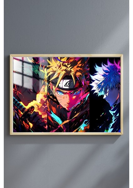Üçlü Anime Çerçeveli Metal Poster Tablo modelleri