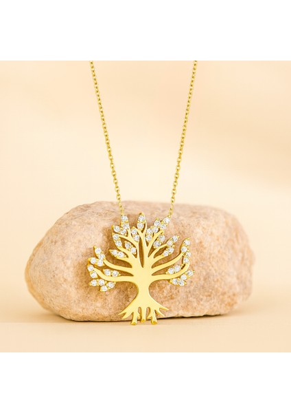 14 Ayar Altın Yaşam Ağacı Kolye