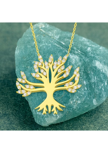 14 Ayar Altın Yaşam Ağacı Kolye modelleri