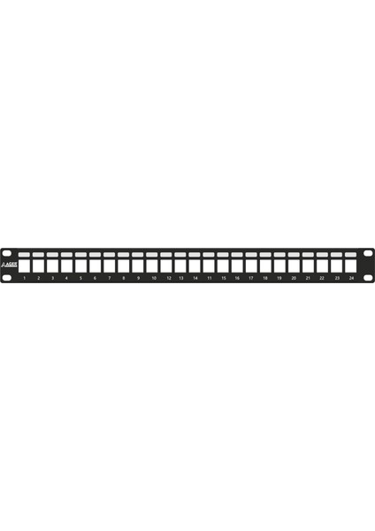 Ager AC-610-24 Moduler Utp/ftp CAT6/CAT6A 24 Port Boş 1u Zırhlı Patch Panel