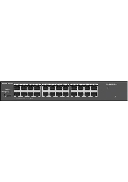 Ruıjıe Reyee RG-ES124G-L 24 Port 10/100/1000 Yonetılemez Rack Mount Swıtch Metal Kasa