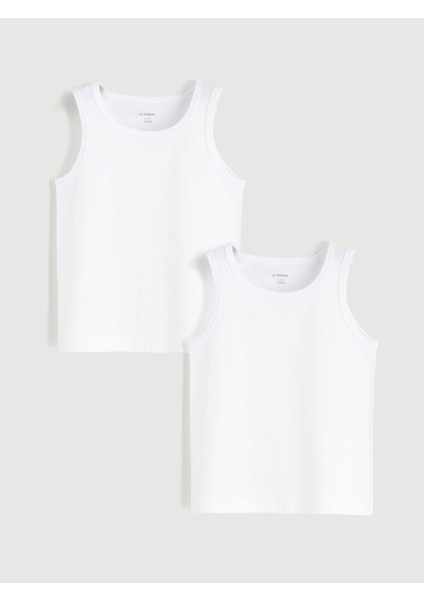 Yeni Sezon Bisiklet Yaka Basic Erkek Çocuk Atlet 2'li