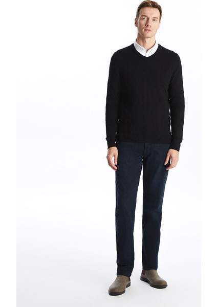 Yeni Sezon V Yaka Uzun Kollu Erkek Triko Kazak fiyatları