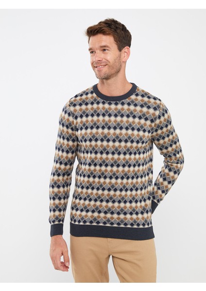 Yeni Sezon Bisiklet Yaka Uzun Kollu Desenli Erkek Triko Kazak fiyatları