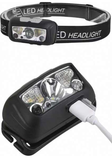 Ayarlanabilir Kafa Lambası Type-C Şarjlı Kompakt Kamp Lambası indirimleri