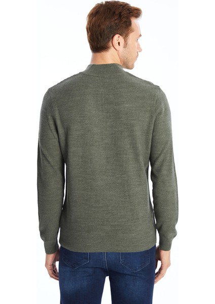 Yeni Sezon Dik Yaka Uzun Kollu Erkek Triko Kazak fırsatları