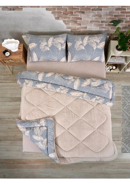 Çift Kişilik Wellsoft Çift Taraflı Yorgan ve Yastık Kılıfı Seti