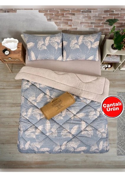 Çift Kişilik Wellsoft Çift Taraflı Yorgan ve Yastık Kılıfı Seti