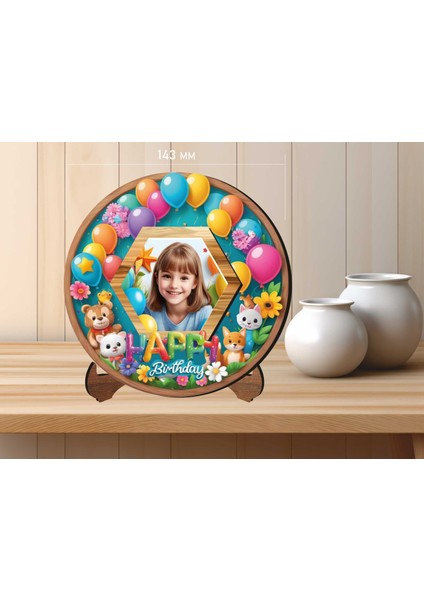 Mdf Malzemeden Çocuklar Için 14X14 cm Uv Baskılı Altıgen Fotoğraf Çerçeve V4 fiyatları