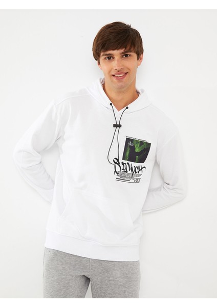 Yeni Sezon Uzun Kollu Baskılı Erkek Hoodie