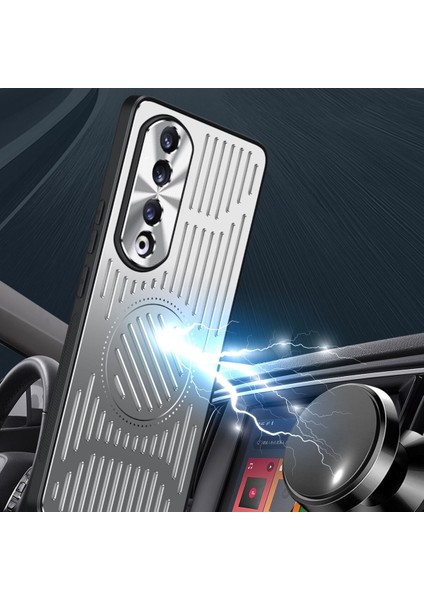 Honor 90 Kılıfı, Manyetik Metal Isı Dağıtıcı Koruyucu Kılıf-Mavi (Yurt Dışından) fırsatları