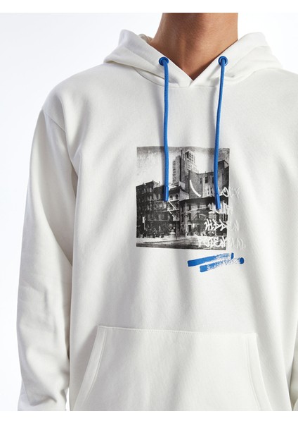 Yeni Sezon Uzun Kollu Baskılı Erkek Kalın Hoodie modelleri