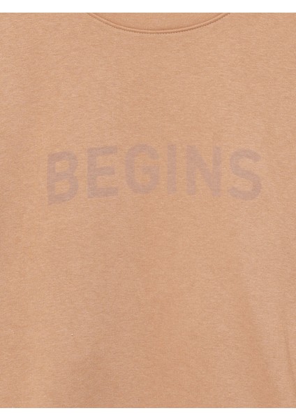 Yeni Sezon Standart Kalıp Bisiklet Yaka Baskılı Erkek Kalınsweatshirt modelleri