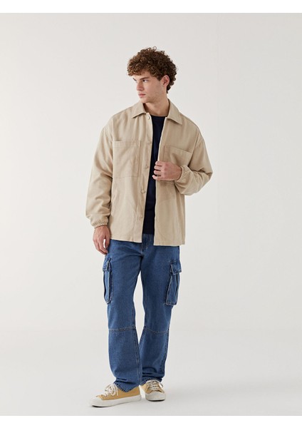 Yeni Sezon Rahat Kalıp Uzun Kollu Gabardin Erkek Gömlek Ceket fiyatları