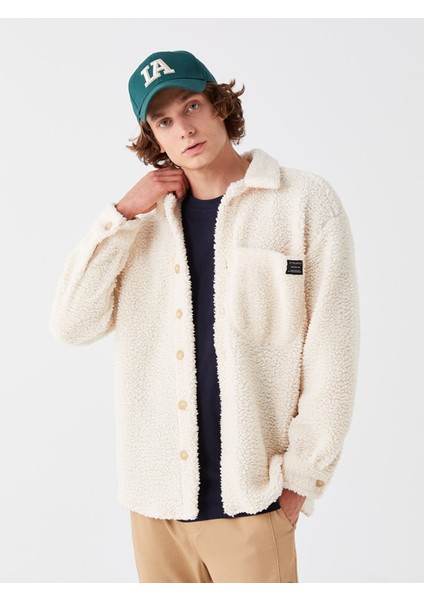 Yeni Sezon Rahat Kalıp Uzun Kollu Pelüş Erkek Gömlek