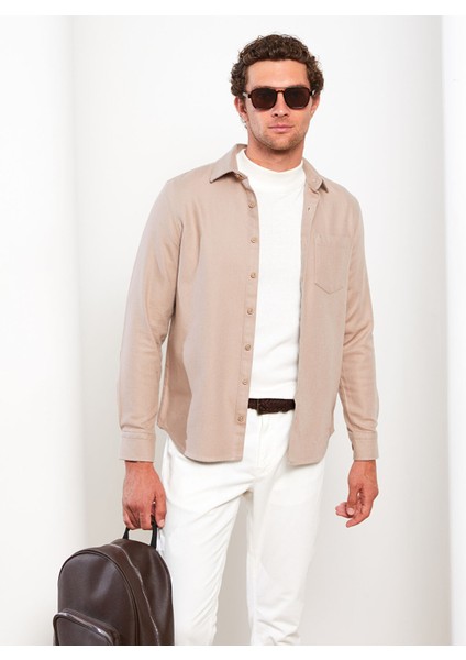 Yeni Sezon Regular Fit Uzun Kollu Gabardin Erkek Gömlek Ceket modelleri