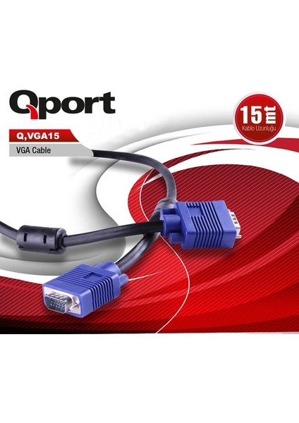 Qport Q-VGA15 15MT VGA Kablo