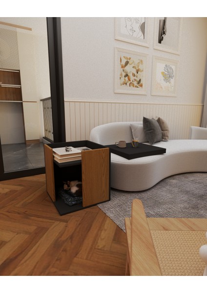 Pati Dostu Ikili Konfor Sehpa | Üstü Tepsi | %100 Mdf fiyatları