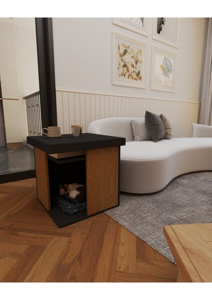 Pati Dostu Ikili Konfor Sehpa | Üstü Tepsi | %100 Mdf modelleri