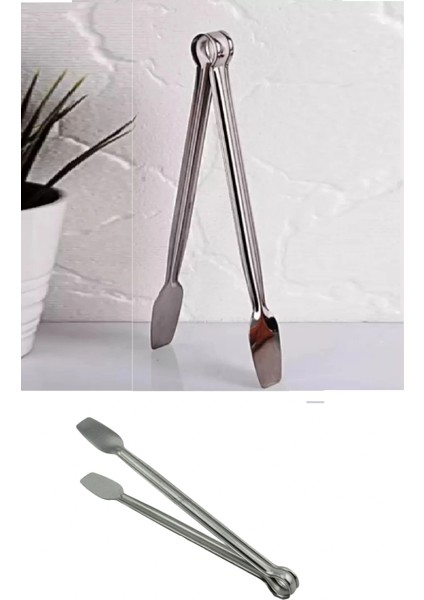 Paslanmaz Mutfak Maşası - 27 cm Mangal Barbekü Maşası