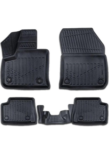 Opel Corsa-E Elektrikli 2022-2025 Için Havuzlu Paspas, Yüksek Kenarlı, Esnek, Araca Özel, Kokusuz, Oto Paspas