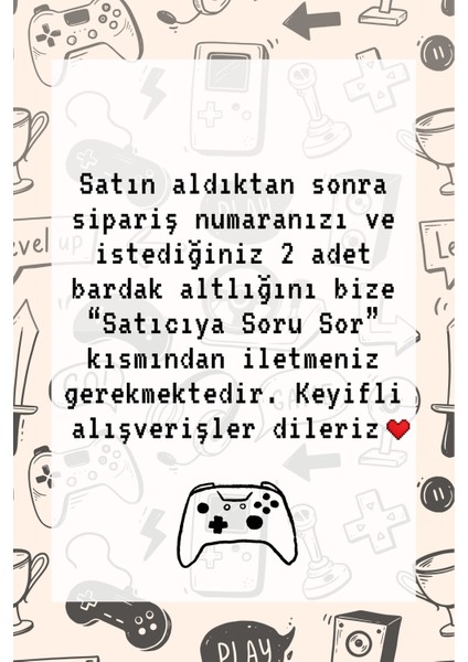 Efsane Ps Oyun Serileri Bardak Altlıkları | Last Of Us, Red Dead Redemption | Gamer Hediyesi 2 Adet modelleri