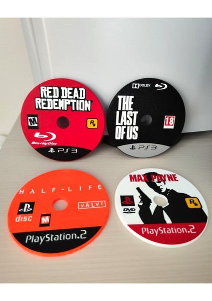 Efsane Ps Oyun Serileri Bardak Altlıkları | Last Of Us, Red Dead Redemption | Gamer Hediyesi 2 Adet indirimleri