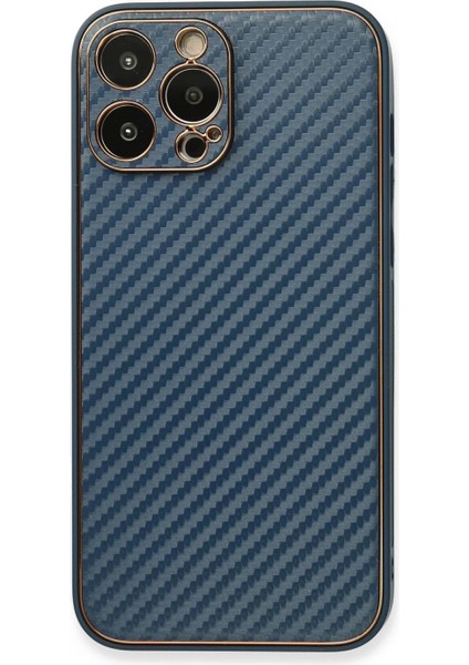 Ieg iPhone 13 Pro Kılıf Coco Karbon Silikon - Mavi