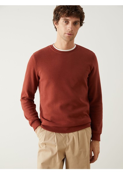 Yeni Sezon Bisiklet Yaka Uzun Kollu Erkek Sweatshirt