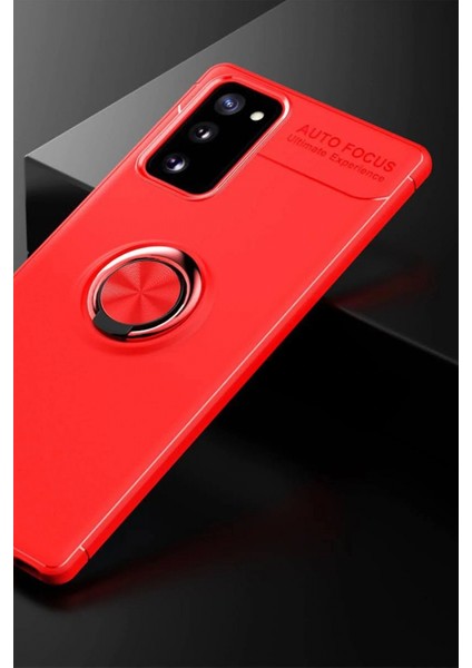 Ieg Samsung Galaxy Note 20 Kılıf Range Yüzüklü Silikon - Kırmızı fiyatları