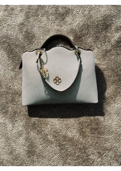 Beyaz Taşlı Abiye Çanta modelleri