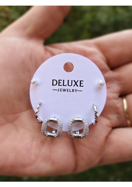 Çelik Inci Detaylı Zarif Çoklu Küpe fiyatları