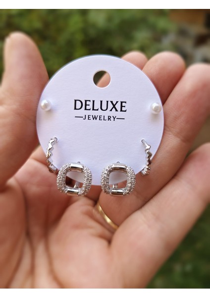 Çelik Inci Detaylı Zarif Çoklu Küpe fırsatları