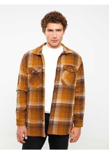 Yeni Sezon Rahat Kalıp Uzun Kollu Erkek Oduncu Gömlek Ceket