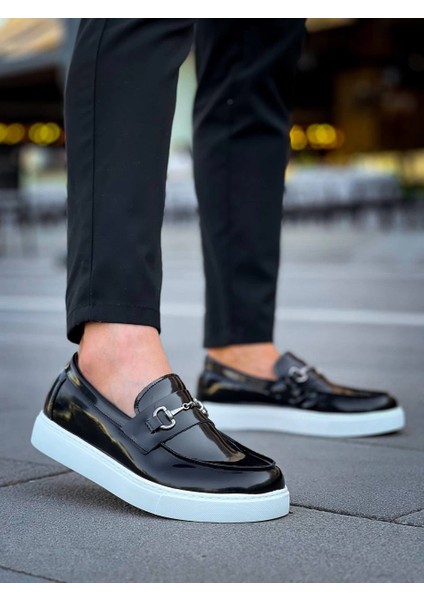 Nrtmsa KB-027 Kuback Bağcıksız Siyah Rugan G Günlük Erkek Ayakkabı (Numara: 40) indirimleri