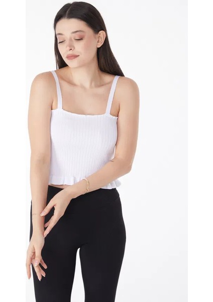 Lvsqvr Yazlık Triko Crop Beyaz (Beden: Standart) indirimleri