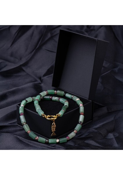 Aventurin ve Turmalin Doğal Taş Kadın Kolye – Şıklık, Denge ve Pozitif Enerji Kolyesi indirimleri